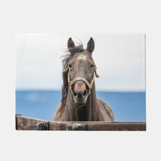 Portret van een paard deurmat (Voorkant)