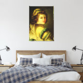 Portret van een pagina, 1762-70 (olie op canvas) canvas afdruk (Insitu (Slaapkamer))