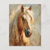 Portret van een Palomino Paard Briefkaart (Voorkant)