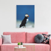 Portret van een papegaaiduiker canvas afdruk (Insitu (Woonkamer))