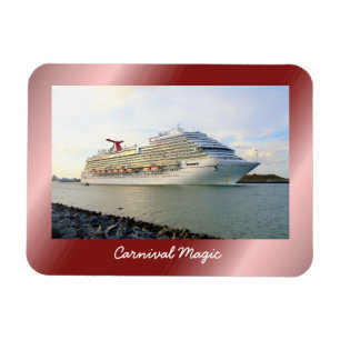 Portret van een passerend cruiseschip magneet