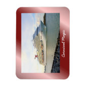 Portret van een passerend cruiseschip magneet (Verticaal)