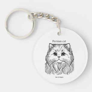 Portret van een Perzische Kat Sleutelhanger