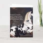 Portret van een Piebald Horse perkament monogram Notitiekaartje (Achterkant)