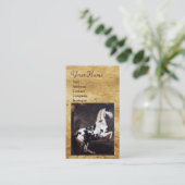 Portret van een Piebald, Parchment Monogram Visitekaartje (Staand voorkant)