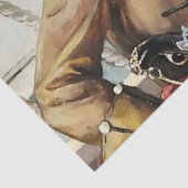 “Portret van een Piraat” door Onbekende Kunstenaar Tissuepapier (Detail)