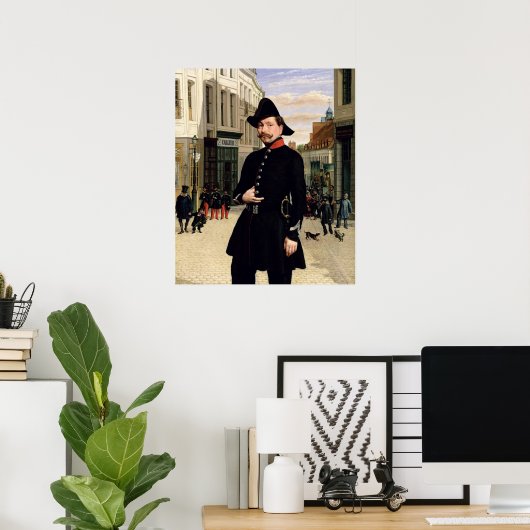 Portret van een politieagent in Douai in 1848 Poster (Thuiskantoor)