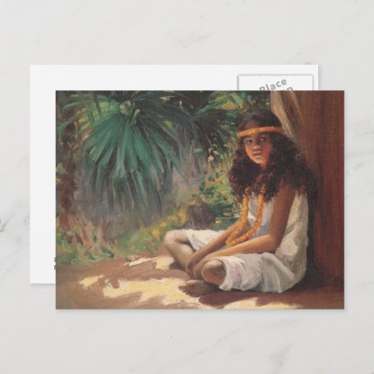 Portret van een polynesiaans meisje - Helen T. Dra Briefkaart (Voorkant / Achterkant)