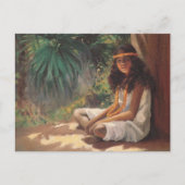 Portret van een polynesiaans meisje - Helen T. Dra Briefkaart (Voorkant)