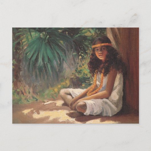Portret van een polynesiaans meisje - Helen T. Dra Briefkaart (Voorkant)