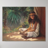 Portret van een polynesiaans meisje - Helen T. Dra Poster (Voorkant)