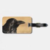 Portret van een raven bagagelabel (Achterkant horizontaal)