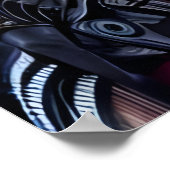 Portret van een rode enge buitenaardse | AI Art Po Poster (Hoek)