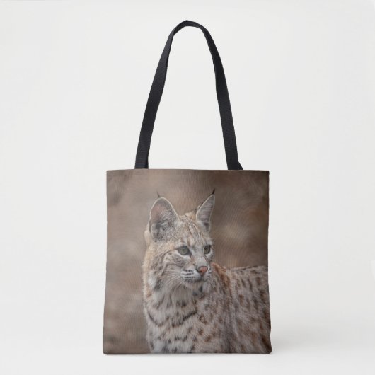 Portret van een rode lynx tote bag (Voorkant)