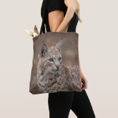 Portret van een rode lynx tote bag (Dichtbij)