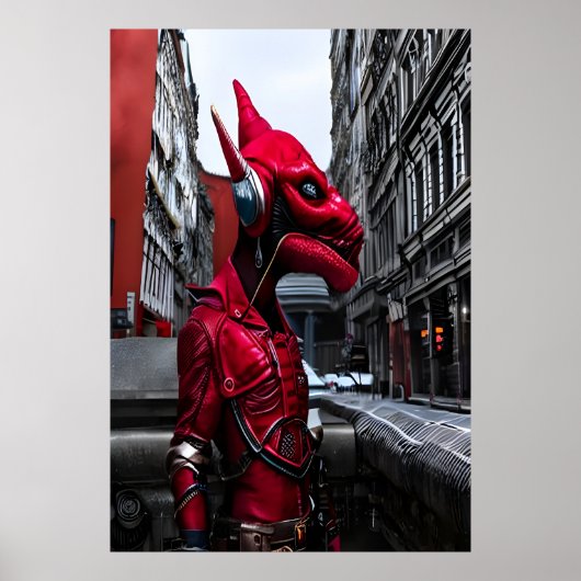 Portret van een rode Republikeinse buitenaards | A Poster (Voorkant)