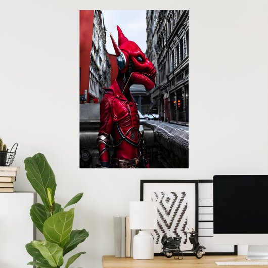 Portret van een rode Republikeinse buitenaards | A Poster (Thuiskantoor)