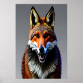 Portret van een rode vos | AI Art Poster (Voorkant)