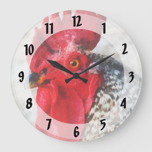 Portret van een Rooster Grote Klok (Voorkant)