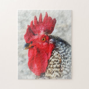 Portret van een Rooster Legpuzzel
