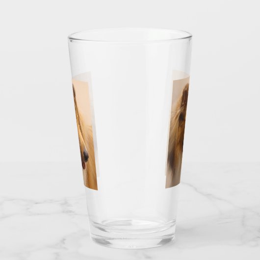 Portret van een ruige Sable Collie Glas (Rechts)