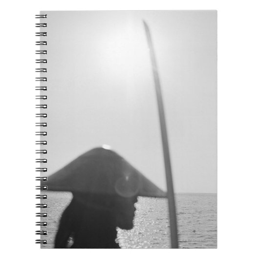 Portret van een Samurai krijger met een zwaard 2 Notitieboek (Voorkant)