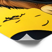 Portret van een schattige Duitse herder | AI Art. Poster (Hoek)