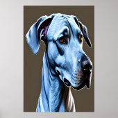 Portret van een schattige hond | AI Art Poster (Voorkant)
