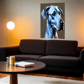 Portret van een schattige hond | AI Art Poster