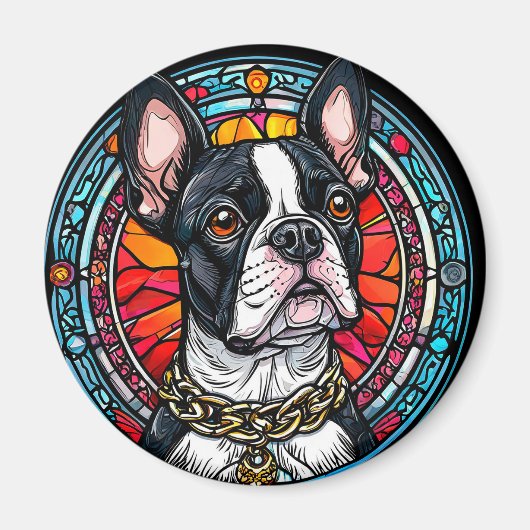Portret van een schattige hond magneet (Voorkant)