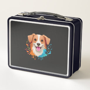 Portret van een schattige hond met druipende vloei