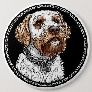 Portret van een schattige hond ronde button 6,0 cm
