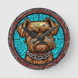 Portret van een schattige hond ronde klok