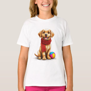 Portret van een schattige hond t-shirt