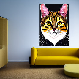 Portret van een schattige kat | AI Art Poster