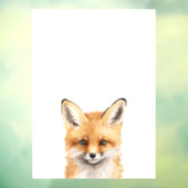 Portret van een schattige vos waterverf raamsticker (Vel 3)