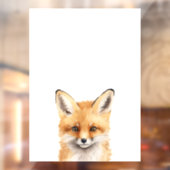 Portret van een schattige vos waterverf raamsticker (Vel 2)