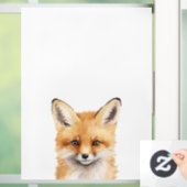 Portret van een schattige vos waterverf raamsticker (Huis)