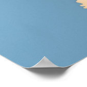 Portret van een Schattigee hond met een blauwe hal Poster (Hoek)