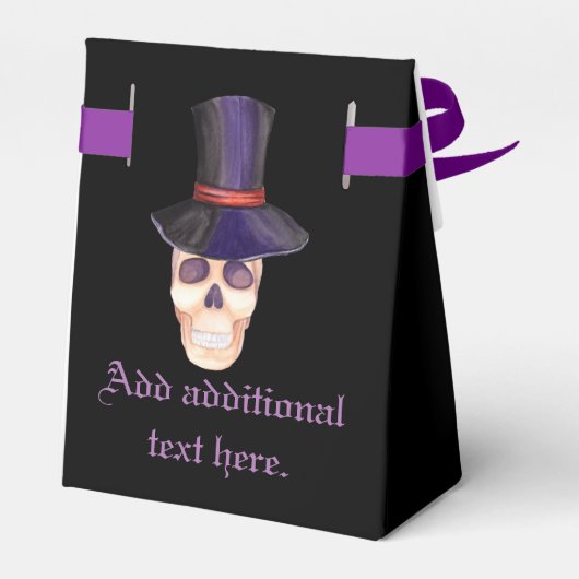 Portret van een skelet Favor Box Bedankdoosjes (Achterkant)