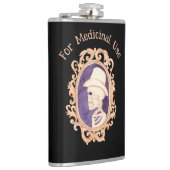 Portret VAN een skelet Vinyl gewikkeld kolf Heupfles (Rechts)