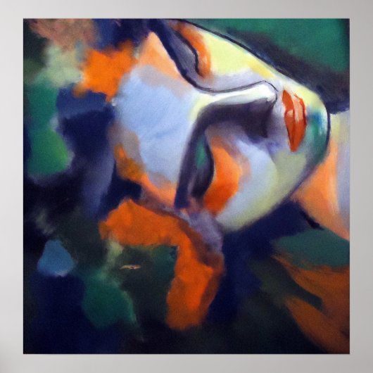 Portret van een slapende vrouw "Nightfall" Poster (Voorkant)