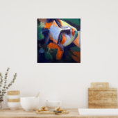 Portret van een slapende vrouw "Nightfall" Poster (Keuken)