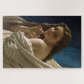 Portret van een Sly and Teasing Vrouw Beauty Legpuzzel (Horizontaal)