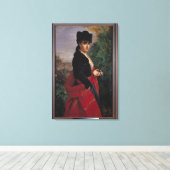 Portret van een Spaanse vrouw Canvas Afdruk (Insitu (Houten vloer))