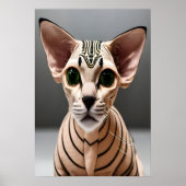 Portret van een Sphynx-kat | AI Art Poster (Voorkant)