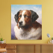Portret van een St. Bernhard Dog Canvas Afdruk (Insitu (Woonkamer))