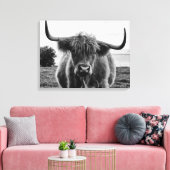 Portret van een stier canvas afdruk (Insitu (Woonkamer))