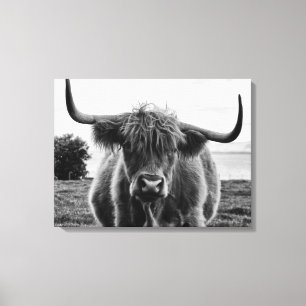 Portret van een stier canvas afdruk