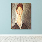 Portret van een student, c.1918-19 canvas afdruk (Insitu (Houten vloer))